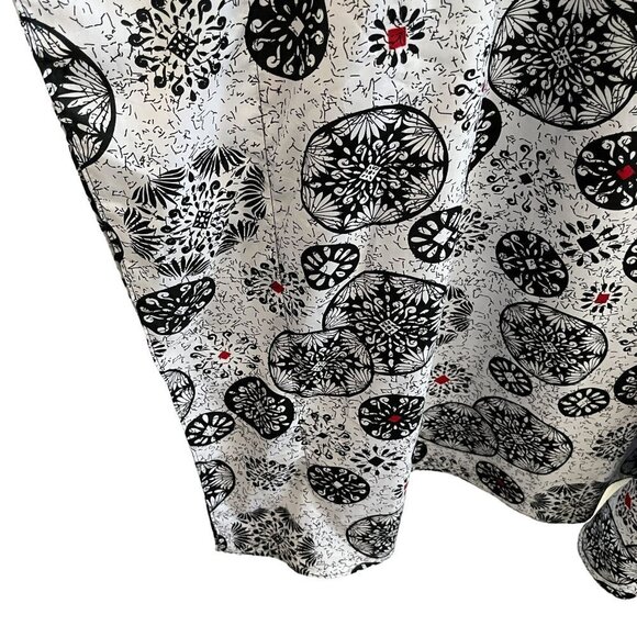 Metropolitan Kaftan Maxi Dress‎ Women Onesize Black White Circular Graphi… - Picture 8 of 9